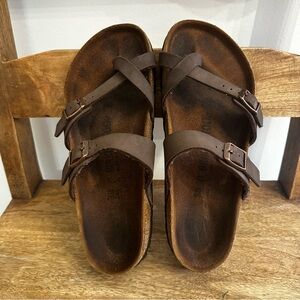 Birkenstock Women's Mayari Birko-Flor Sandals EU 38 (Women’s 7-7.5) Mocha Brown